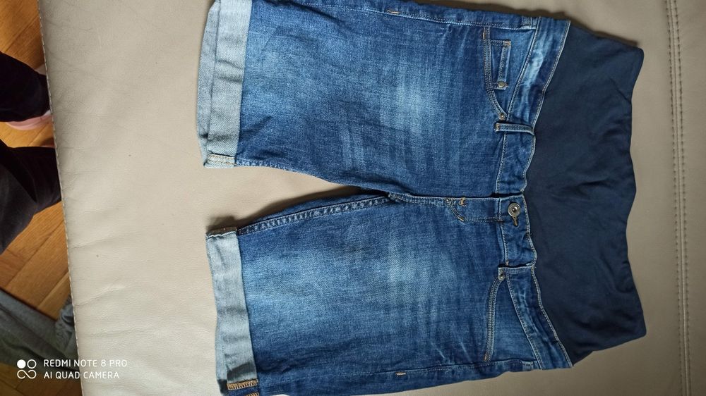 Spodenki jeansowe ciążowe H&M MAMA r. 40