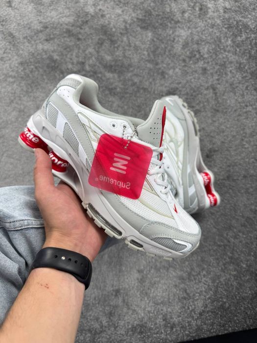 Кросівки Nike Shox Ride 2 Supreme White Red •Найк Супрім Шокс(білі)nike,shox