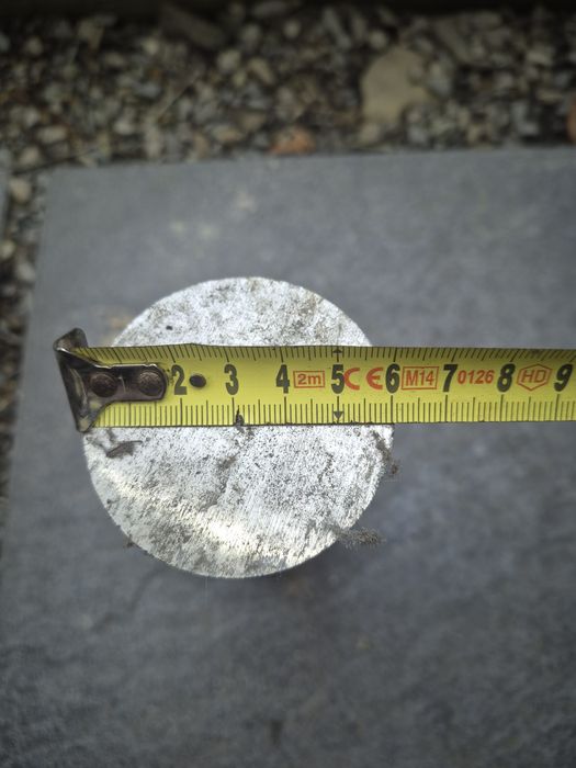 Wałek aluminum wymiary na zdjęciu