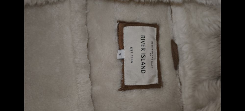 Kurtka Pilotka z Kożuszkiem River Island | Rozmiar S (36 / UK 8) | Stan Idealny!