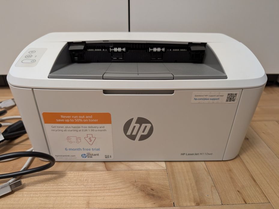 Mała drukarka HP LaserJet m110we jak nowa, nowy oryginalny toner HP