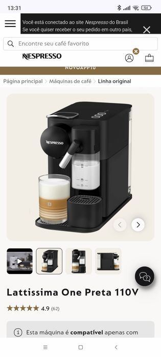 Nespresso Latissima One Preta