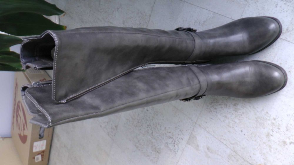 kozaki Jenny Fairy Kozaki WS17009-1 Szary, rozm 38, niski obcas