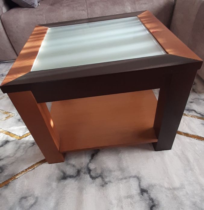 Mesa centro sala em madeira 60x60cm