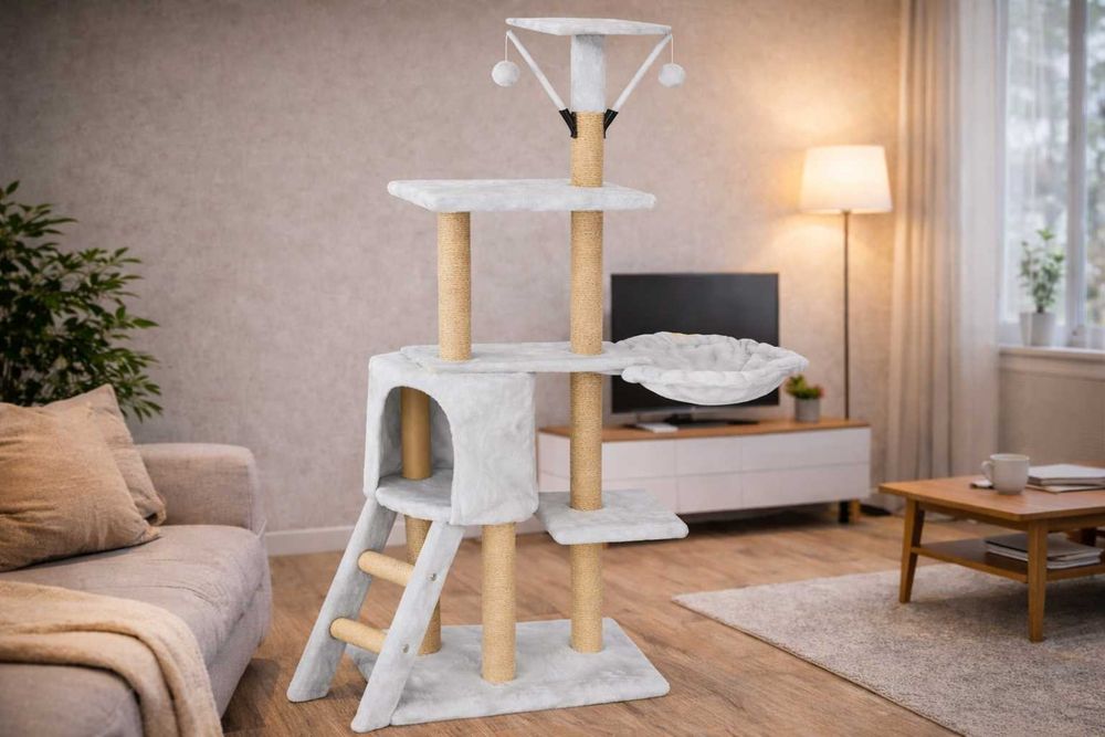 Drapak Dla Kota Legowisko Duży Domek Zabawka Słupek Budka 8 Poziomów