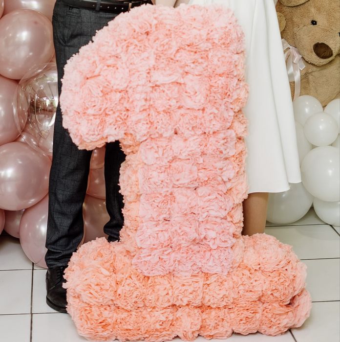 Велика обʼємна цифра 1 на рочок | ручна робота