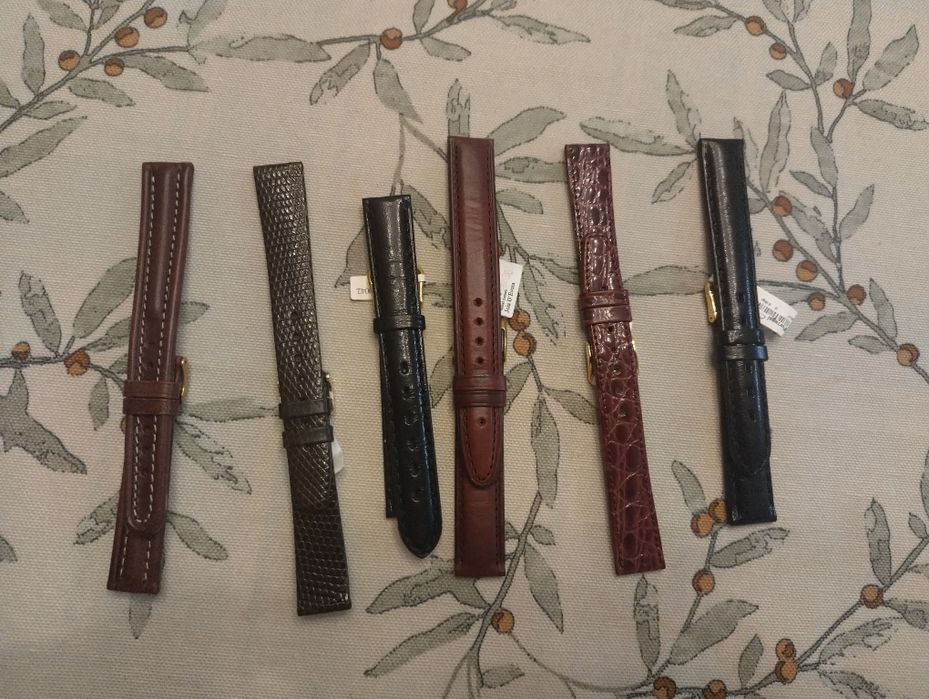 Braceletes de relógio de couro 16mm