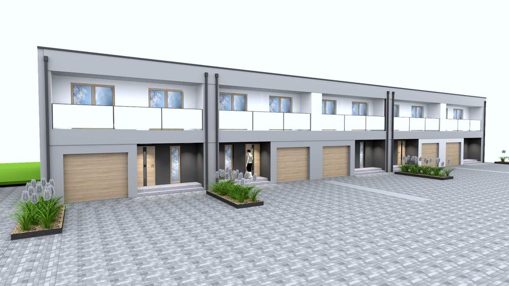 Domy w zabudowie szeregowej Praszka ulica Kopernika