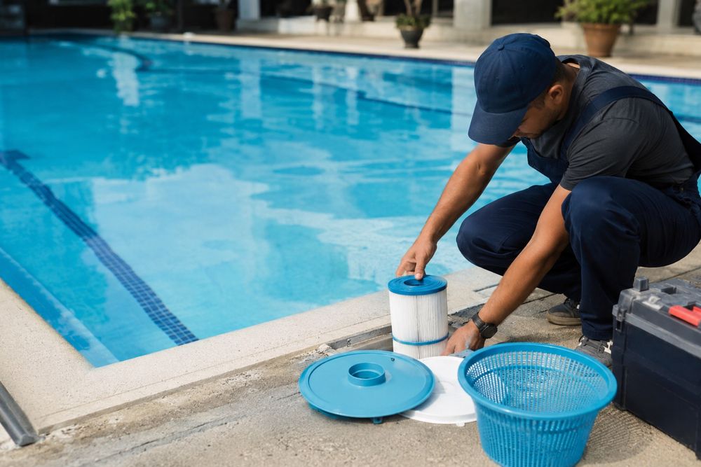 Faça manutenção de piscina