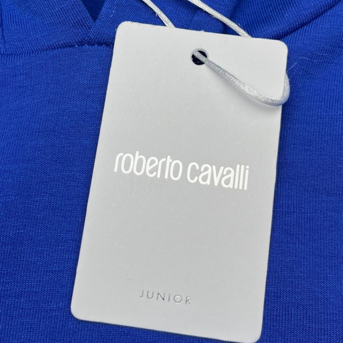 Bluza z kapturem Roberto Cavalli niebieska bawelniana xs (junior 16)
