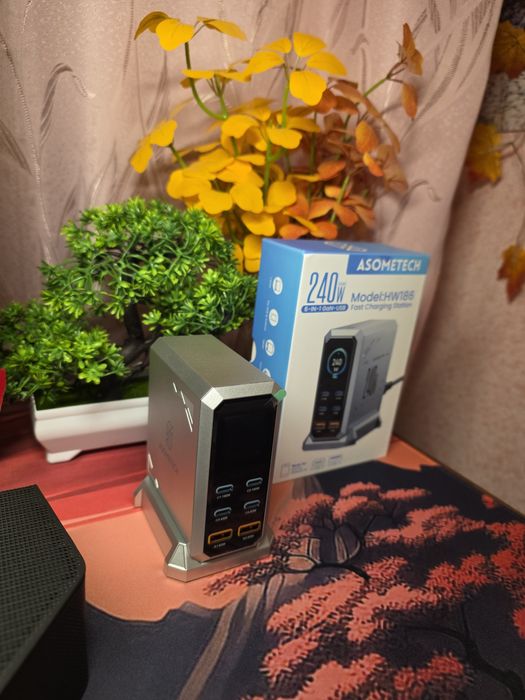 Зарядна станція Asometech 240w (4+2usb)