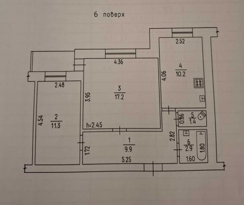 Продам 2-кімнатну квартиру в центрі міста — 54 м², меблі та техніка залишаються