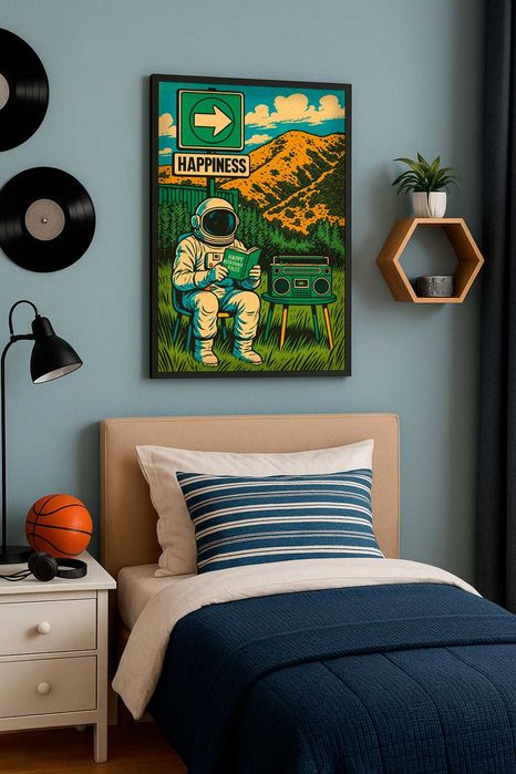 Poster Astronauta Vintage