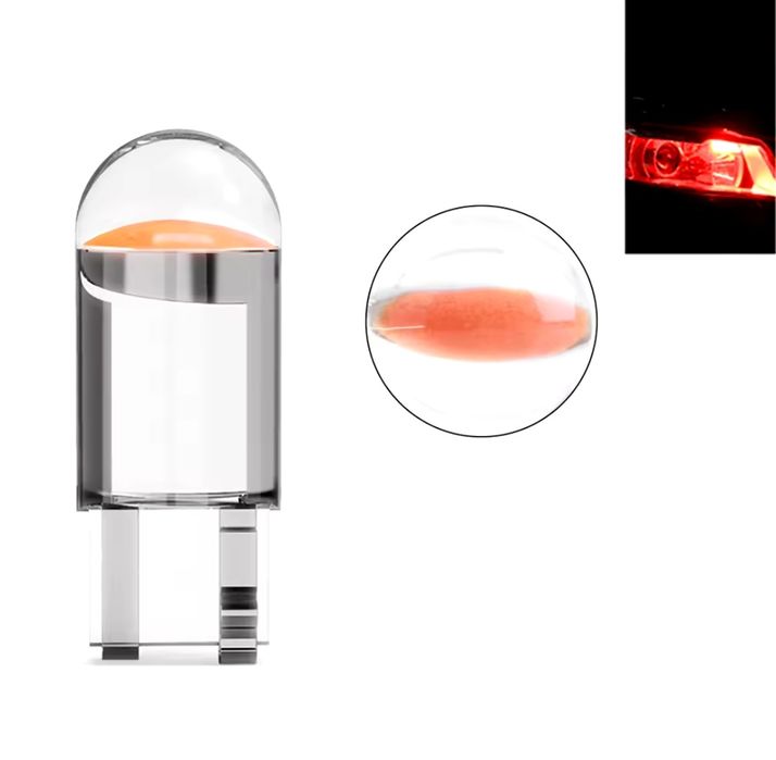 Żarówka LED W5W 12V biała czerwona niebieska komplet 2szt. Jasne!
