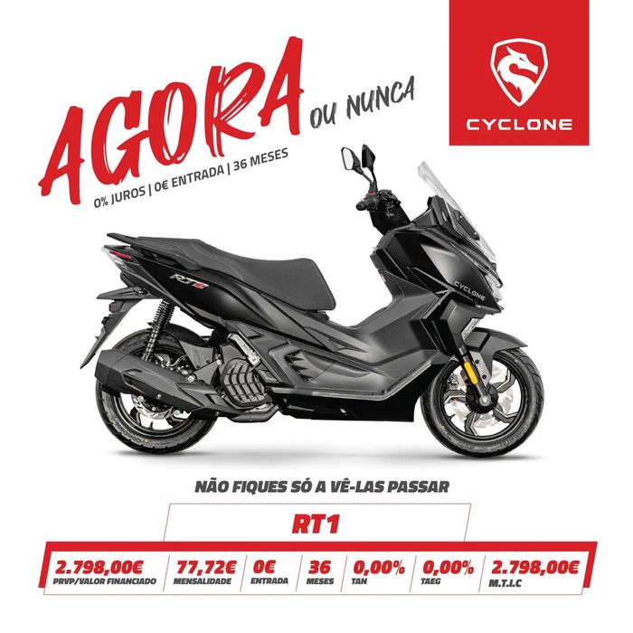 Cyclone RT1 (FINANCIAMENTO 0% JUROS)