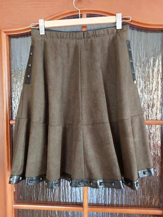 Nowa. Spódnica mini, Khaki, imitacja zamszu. Sweet Revenge. S.