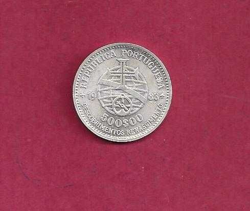 REPUBLICA    500$    Escudos    Prata    1983