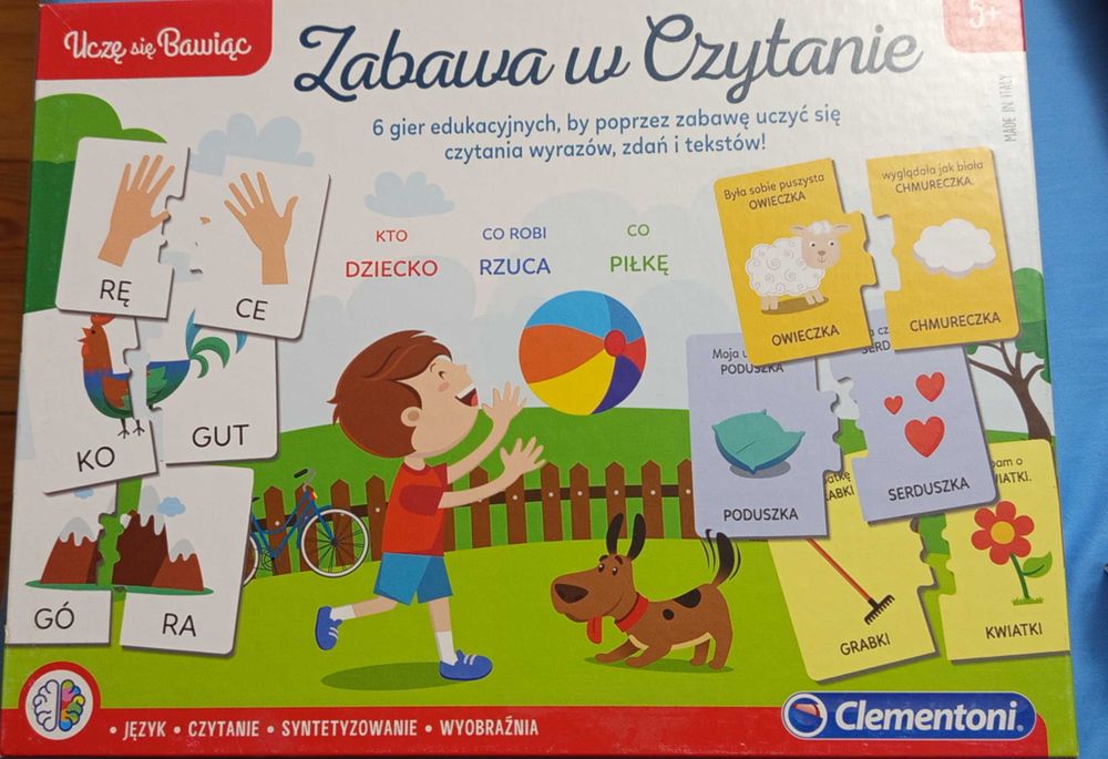 Zabawa w czytanie, zabawy w pisanie 5+