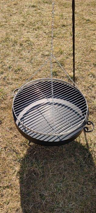 Grill trójnóg nierdzewny nierdzewna ruszt 60 cm