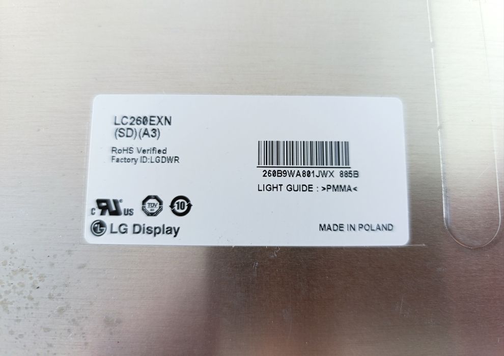 LCD Display 26" LC260EXN Model No. 260B9WA801JWX64752391557634124