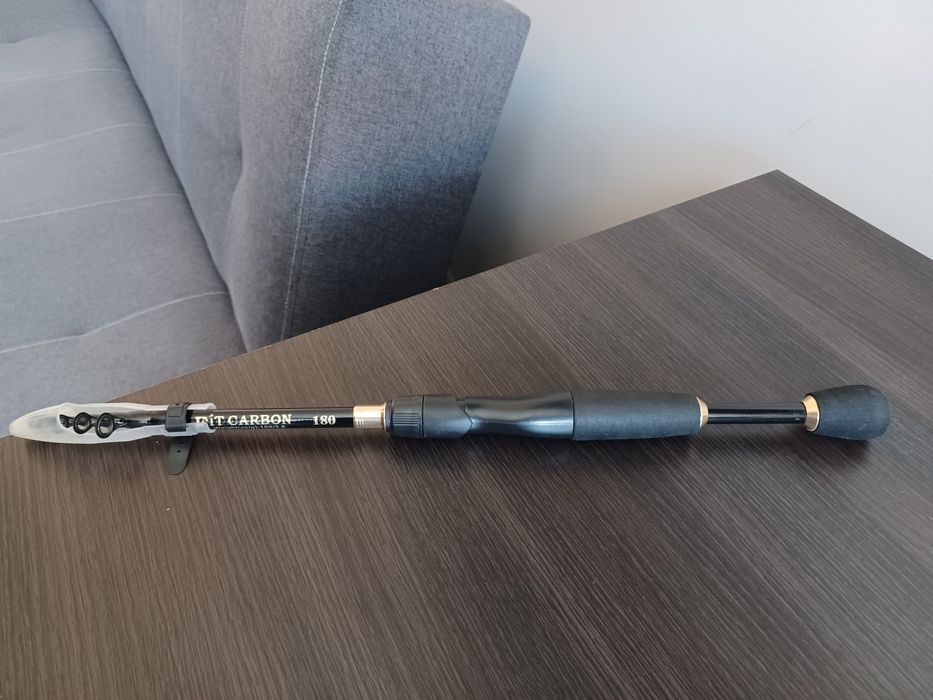 Wędka spinning 180 cm carbon, teleskop