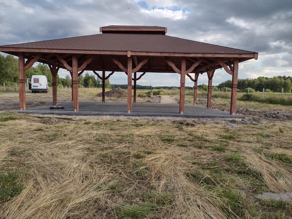 Wiatą ogniskowa garażowa 6 x 8 m