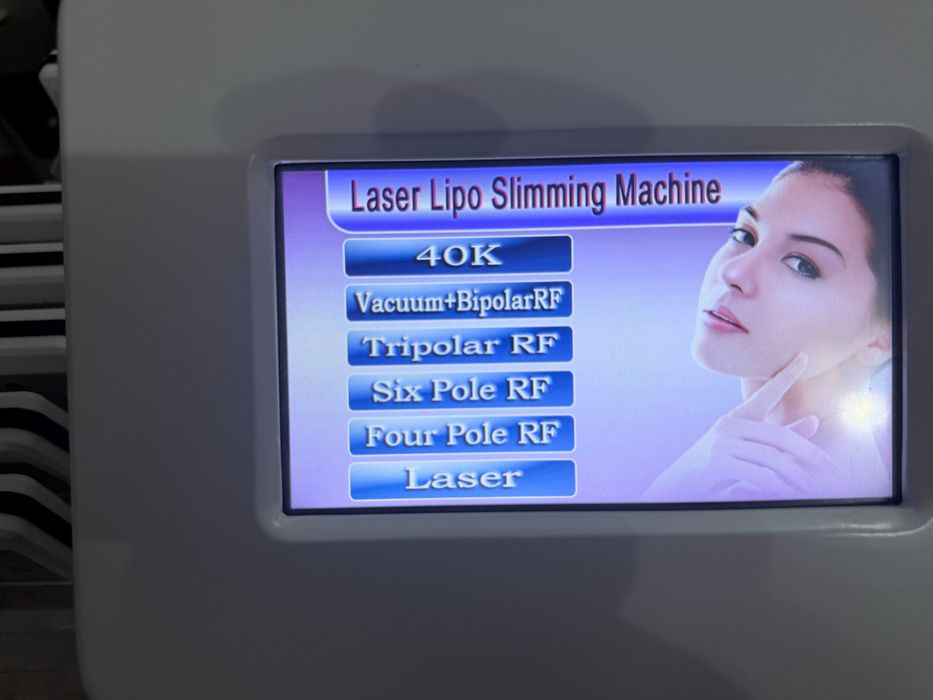 Equipamento Multifunções Lipolaser, Vácuo, Radiofrequência e cavitação