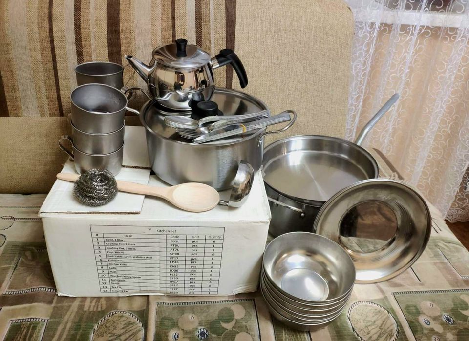 Новый Набор посуды из нержавейки на 6 персон