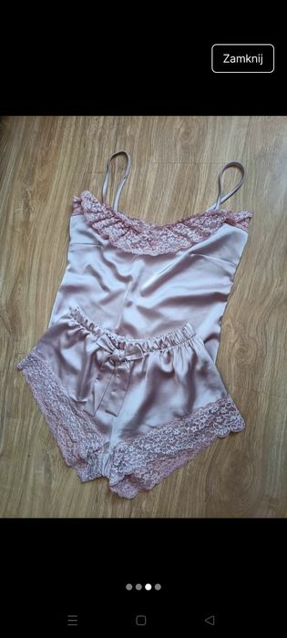 Różowa komplet piżama damska S bohomoss