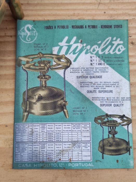 Antigo fogão a petróleo Hipólito no 1