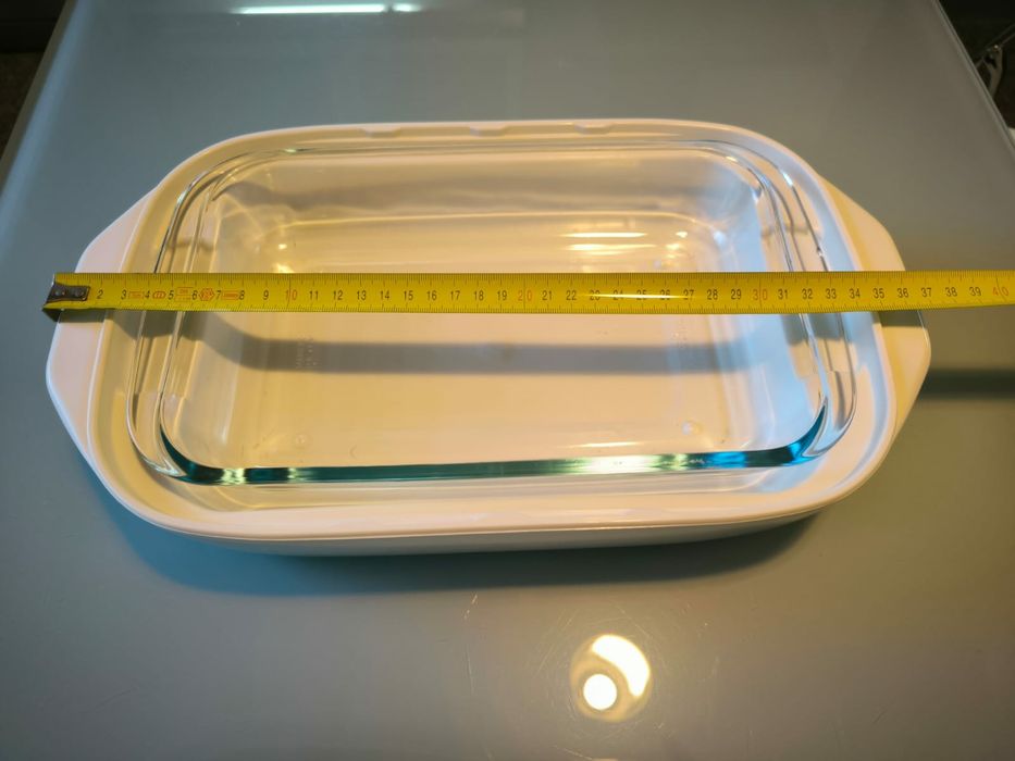 Tabuleiro em pirex com caixa térmica (novo)