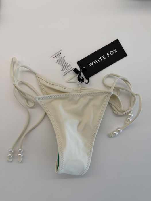 White fox boutique bikini bottom castell cream xs new