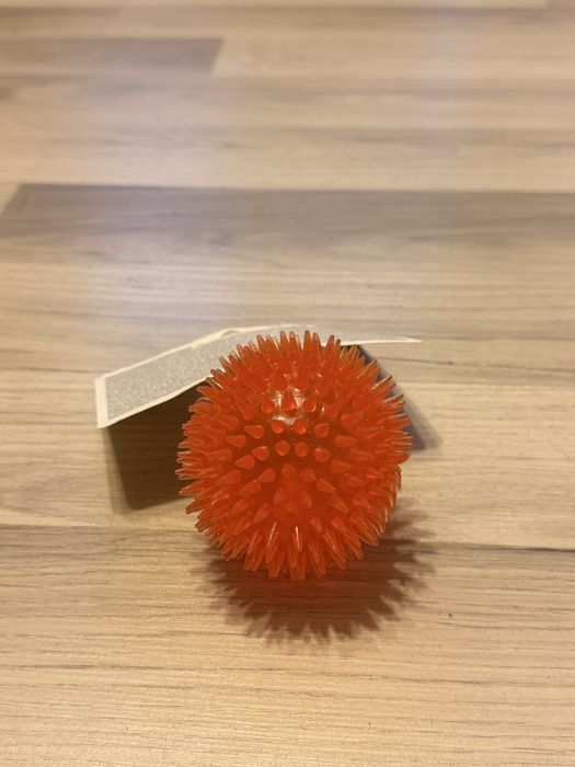 Piłka z kolcami wypustkami dla psa gumowa piszcząca