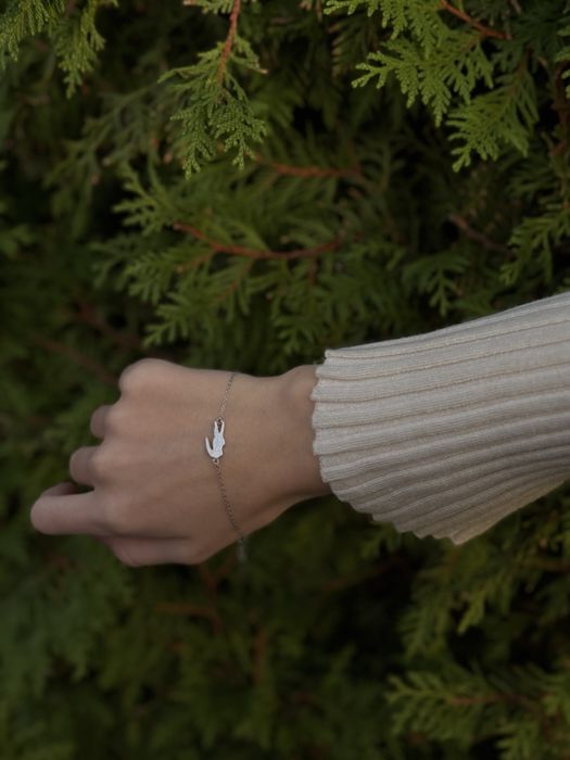 Браслет Lacoste monogram жіночий браслет Лакост женский серебро цепь