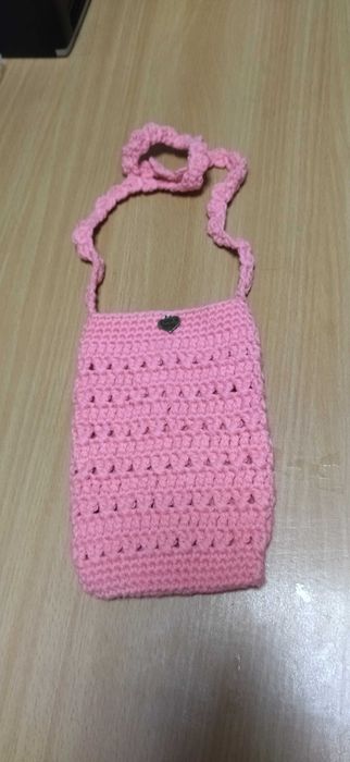 Bolsa Rosa para telemóvel ou cartão da escola