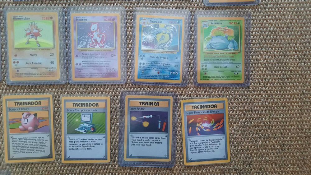 Cartas Pokémon Base Set / Jungle, Fossil, Team Rocket - Raras Português e Inglês - Near Mint / Excelentes / Bom estado