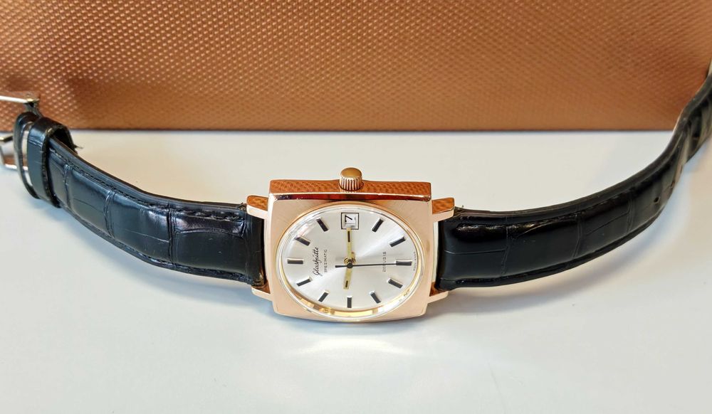 Zegarek Glashütte Spezimatic 26 Rubis GUB Automatic Pozłacany AU Data