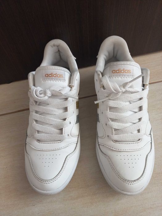 Buty adidas r. 37 ⅓ Białe Sneakersy Damskie Vl Hoops 2.0