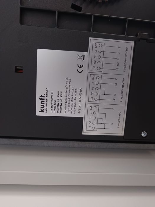 Placa de Indução KUNFT 4 Zonas — Praticamente Nova + Garantia