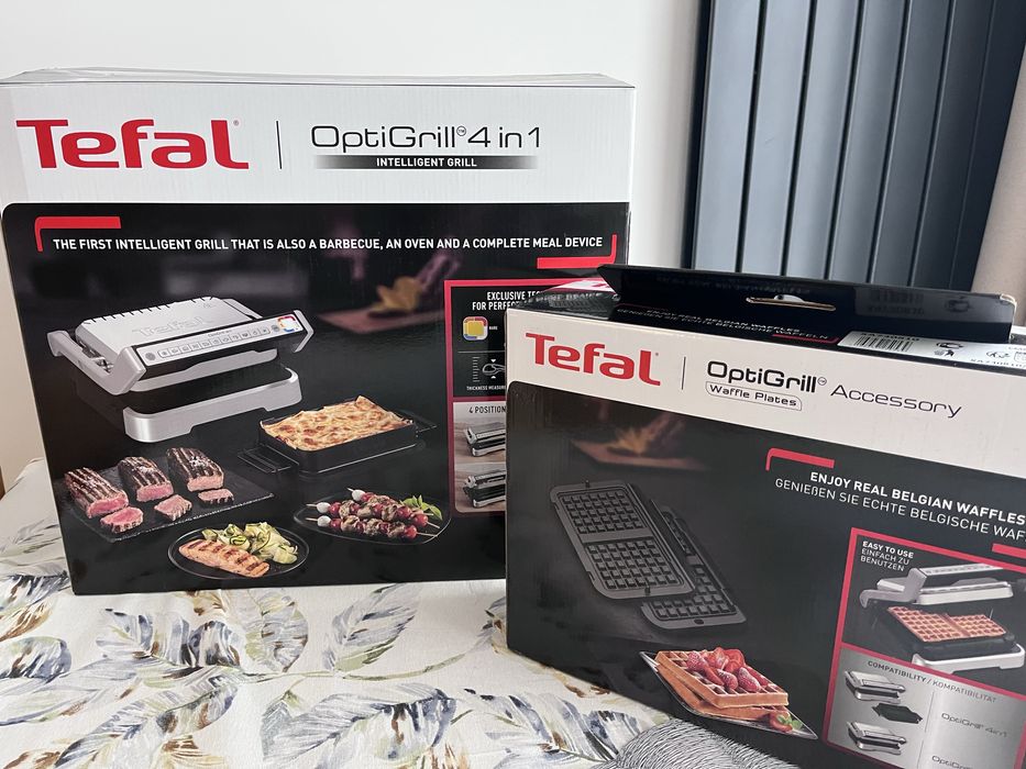 Tefal OptiGrill 4w1 – prawie nowy + GRATIS płyty do gofrów