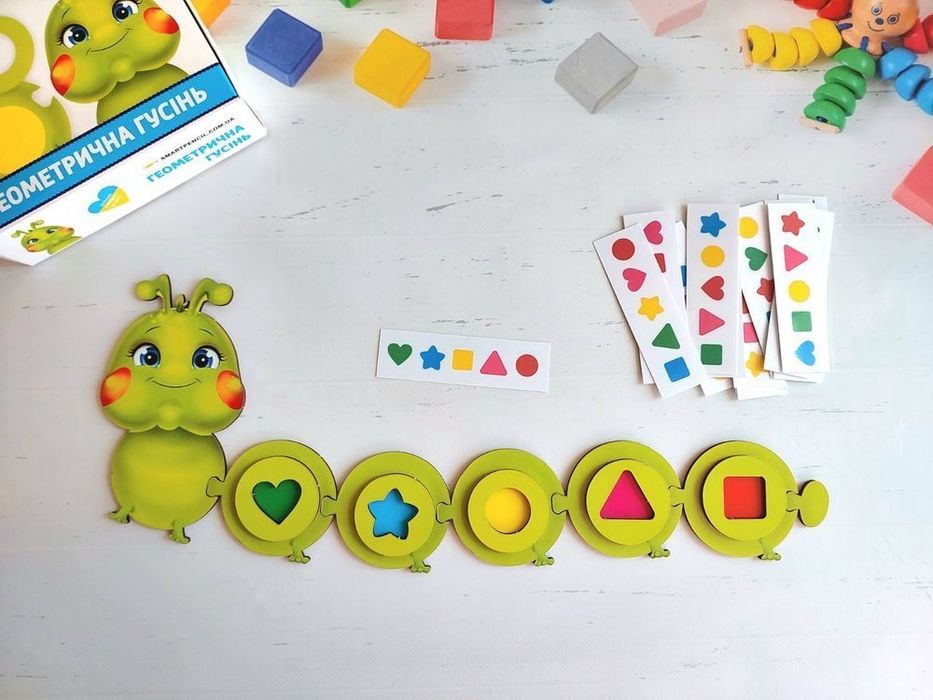 Геометрична гусінь розвиваюча гра