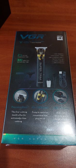 Триммер VGR,аккумуляторная машинка для стрижки.
