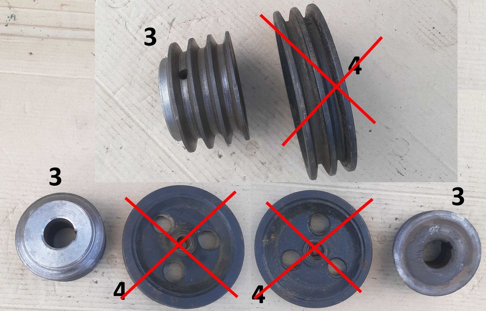 Шків 100 - 80 мм, 160 мм, 170 мм, 224 мм, 235 мм, 310 мм.. (Шкив 43 шт