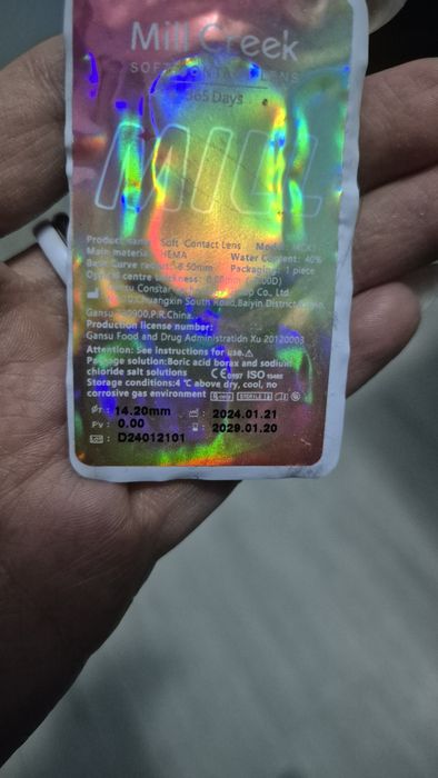 Лінзи кольорові бірюза