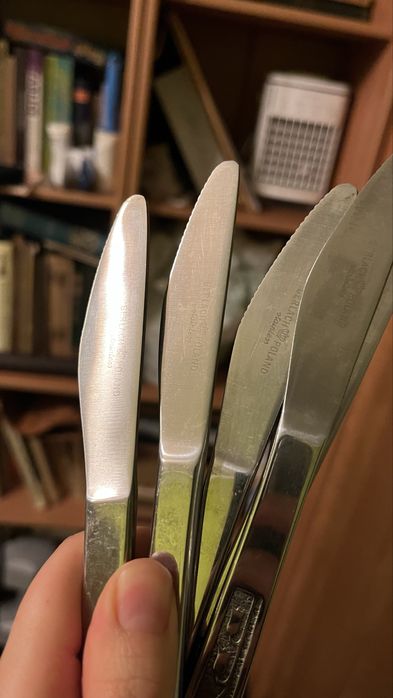 Zestaw sztućców nozy Gerlach konwalie 5 szt vintage retro PRL