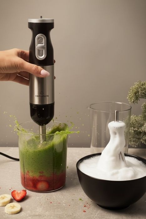 Німецький блендер 2000Вт! Блендер Crownberg CB-6224 Ручний блендер 4в1