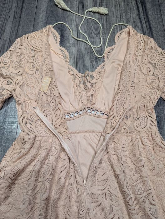 Love Triangle sukienka ażurowa koronka boho