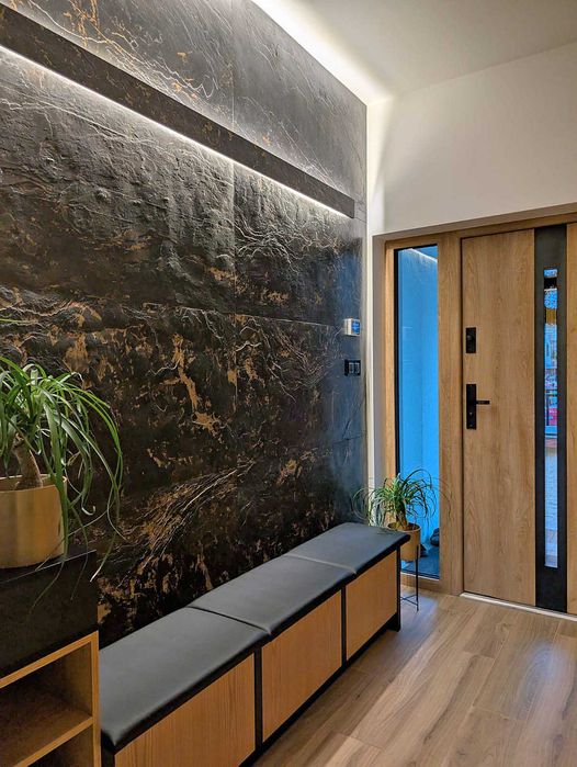 FORNIR Black Gold | Naturalny kamień w rolce | 305x122x0,2 cm