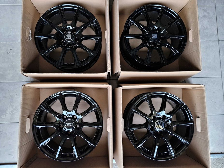 Alufelgi 16 5x112 Czarne VW Audi Seat Skoda Mercedes Oryginalne ! 306#