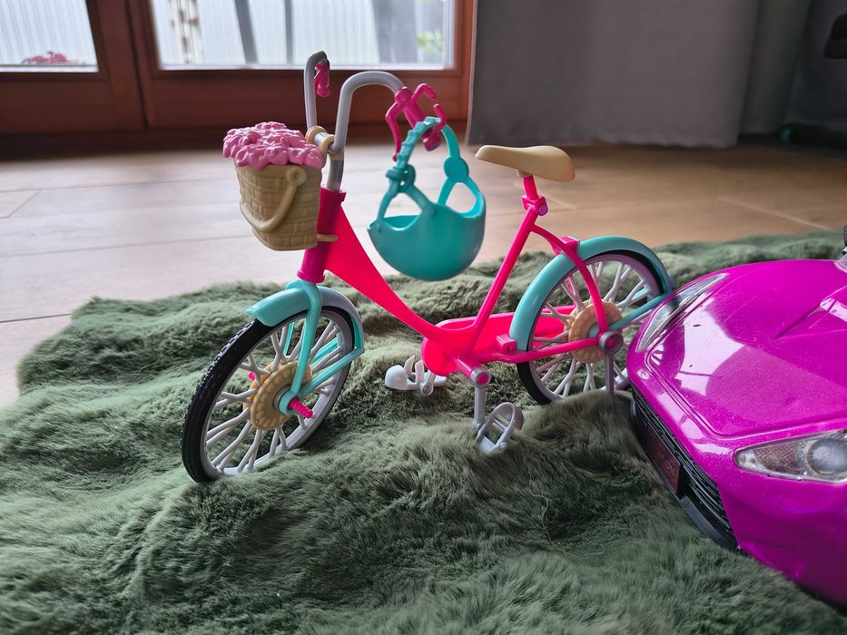 barbie, samochod barbie i rower barbie